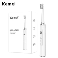 Imagem da promoção Escova De Dente Kemei Sonic Dentes Elétrica Automática Para Adultos USB Recarregável Com 3 Cabeças D