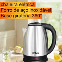 Imagem da promoção Chaleira Elétrica de Aço Inox, 1.8L ou 2.0L, 110V/220V, Ferve Água Rápido com Tampa e Desligamento A