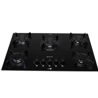 Imagem da promoção Cooktop 5 Bocas Preto com Mesa de Vidro e Tripla Chama Atlas Agile Up Bivolt