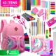 Kit Material Escolar Feminino Completo Mochila Feminina Escolar Material Estojo Escolar Menina Rosa em oferta