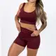 Conjunto Academia Feminino Short e Top Fitness Cintura Alta Suplex básico em diversas cores em oferta