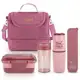 Conjunto de Bolsa Térmica c/ 2 Compartimentos, Pote Marmita e Garrafa, Porta Talher e Porta Escova em oferta