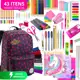 Kit Material Escolar Feminino Completo 43 Itens Volta As Aulas 2024 Menina em oferta