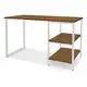 Escrivaninha Star Steel Mobile Star mdf de 120cm x 74cm x 45cm Branco Imbuia em oferta