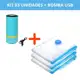 Kit Saco a Vácuo + Bomba Automática Elétrica ou USB Organizador Rápido Armazenar Guardar em oferta