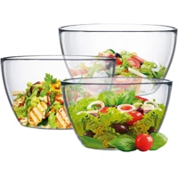 Imagem da promoção Ruvolo Saladeira Bowl, Bowl Tropical de Vidro, Multiuso P M e G 3 Peças