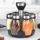 Porta Tempero Condimentos Giratório Inox com 6 Potes em oferta