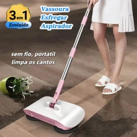 Imagem da promoção Vassoura Mágica 3 em 1, aspirador de pó vertical, mop limpeza, robô aspirador e passa pano