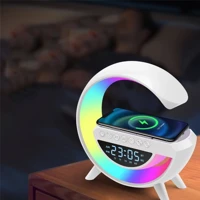 Imagem da promoção Luminária Rgb Caixa Som G Speaker Carregador Indução Relógio