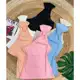 Blusa Feminina Nula Manga Com Laço Candy Collor Primavera Verão Canelada Mula Manca em oferta