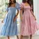 Lovito Casual Vestido Feminino Xadrez com Camada Escalonada LNL40066 em oferta