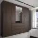 Guarda-Roupa Casal Honey 4 Portas 6 Gavetas com Espelho em oferta