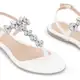 Sandália Rasteirinha Feminina com Pedras Brilhante Elegante Estilo Minimalista Macerata em oferta