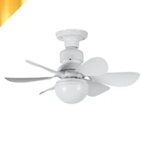 Imagem da promoção Ventilador Led Bocal E27 De Teto Luminária De teto 3 Em 1 Multifunção 60W 6 pás Branco