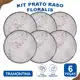 Aparelho de Jantar Jogo de Pratos Raso 25 cm Tramontina Floralis em Porcelana Decorada 6 Peças em oferta