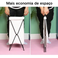 Imagem da promoção 48 litros Cesto Retangular Organizador Dobrável Multiuso Roupa Suja Brinquedo