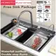 Cuba Cascata Gourmet Aço Inox Premium Torneira Lavador Copos Completa em oferta