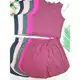 KIT5 Conjuntos Malha Canelada Cropped Top alça gross+Short Curto em oferta