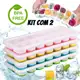 Kit 2 Formas de Gelo Silicone com Tampa em oferta