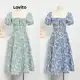 Lovito Festa Vestido com Detalhe de Babados Plissados e Amarração Simples para Mulheres em oferta