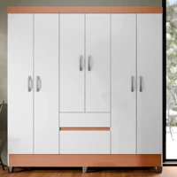 Imagem da promoção Guarda Roupa De Casal Ideal Plus 6 Portas Para Quarto Grande Com Cabideiro E Prateleiras Cor Branco