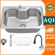 Cuba Dupla Gourmet Cozinha Aço Inox Com Acessórios 60cm×42cm Para envio imediato em oferta