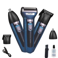 Imagem da promoção Maquina De Barbear Aparador e Depilador de Pelos Elétrico 3 Em 1 Cabelo Nariz Barba Corpo