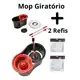 Mop Giratório 360°Regulável Balde 2 Refis Microfibra com original Rodinha E Alça Rodo Limpeza em oferta