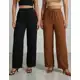 Kit 2 Calça Pantalona Feminina Wide Leg Duna Cintura Alta em oferta