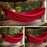 Imagem da promoção Rede De Dormir Descanso 4Metros Grande Casal Reforçada Jeans Mesclada Franja Algodão Envio Imediato