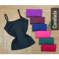 Imagem da promoção Kit 10, 5 ou 3 Blusa Regata Feminina Alcinha Em Malha Canelada