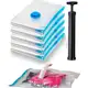 Kit 3 Sacos a Vácuo Impermeável Reutilizável 80cm x 100cm Plástico Transparente + Bomba Para Guardar em oferta