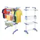 Varal De Chão Epsilon Varal De Roupas 3 Andares Dobrável Grande C/ 4 Rodas Cor Azul em oferta