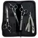 Kit 3 Tesouras Fio Navalha Desfiadeira Profissionais Para Cabeleireiro/Barbeiro em oferta