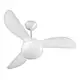 Ventilador De Teto Ventisol Fênix E-27 Branco 130w Com 3 Pás De Plástico, 960 mm De Diâmetro em oferta