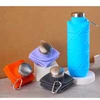 Imagem da promoção Garrafa de água dobrável de silicone de chaleira portátil esportes ao ar livre compressão viagem 700
