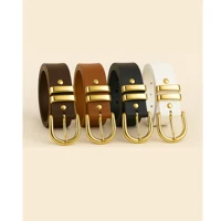 Imagem da promoção Kit 4 Cintos Femininos | Fivela Dourada Luxo | Ajustável | Marrom, Caramelo, Preto, Branco