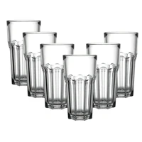 Imagem da promoção Jogo De Copos Em Vidro Kit 6 Peças Cozinha Água Suco DrinkJogo De Copos Em Vidro Kit 6 Peças Cozinha