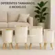 Lixeira De Plástico 9/8 Litros Branca Com Pés De Bambu Tampa Click De Pressão Cozinha Banheiro em oferta