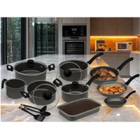 Imagem da promoção Jogo de Panelas Eirilar Antiaderente de Alumínio Grafite 12 Peças Facility