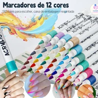 Imagem da promoção Caneta de Nail Art e Acrilico: 12 a 60 cores, boa para decoracäo de unhas acrílicas