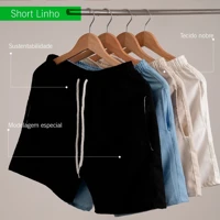 Imagem da promoção Kit 3 Short Linho Bermuda Mauricinho sarja colorida qualidade premium