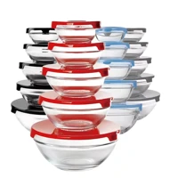 Imagem da promoção Conjunto 5 Potes Em Vidro Com Tampa Vasilhas Tigelas Bowls Marmita Para Armazenamento De Alimentos