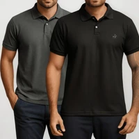 Imagem da promoção Kit 2 Camisa Polo Piquet Masculina Casual Premium