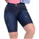 Bermudas Jeans Femininas Plus Size Cintura Alta em oferta