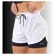Short Duplo Compreensão Fitness Bermuda Academia Feminino em oferta