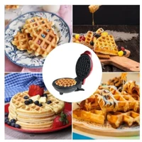 Imagem da promoção Mini Máquina de Waffles Elétrica Portátil Casa Cozinha Fazer Waffle Panquecas Automático 110V- 220V