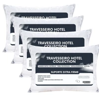 Imagem da promoção Kit 4 Travesseiro Alto Firme Hotel Collection 70x50cm Padrão Hotel Antialérgico Fibra Siliconada