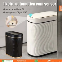 Imagem da promoção 8 Litros lixeira automatica com sensor De Cozinha Com Sensor Automático Cesto，Saco De Lixo
