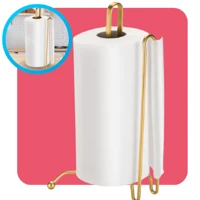 Imagem da promoção Suporte Porta Rolo De Papel Toalha Jantar Almoço Aço Vertical De Mesa Cozinha Gold Dourado Arthi